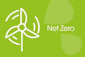 Net zero icon showing a windmill