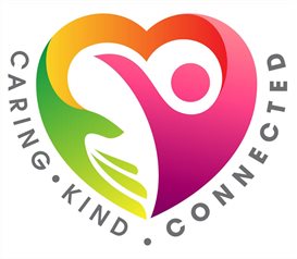 Caring kind connected logo