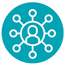 Vector graphic of staying connected with people