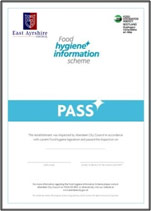 Food Hygiene Information Scheme Pass Certificate example