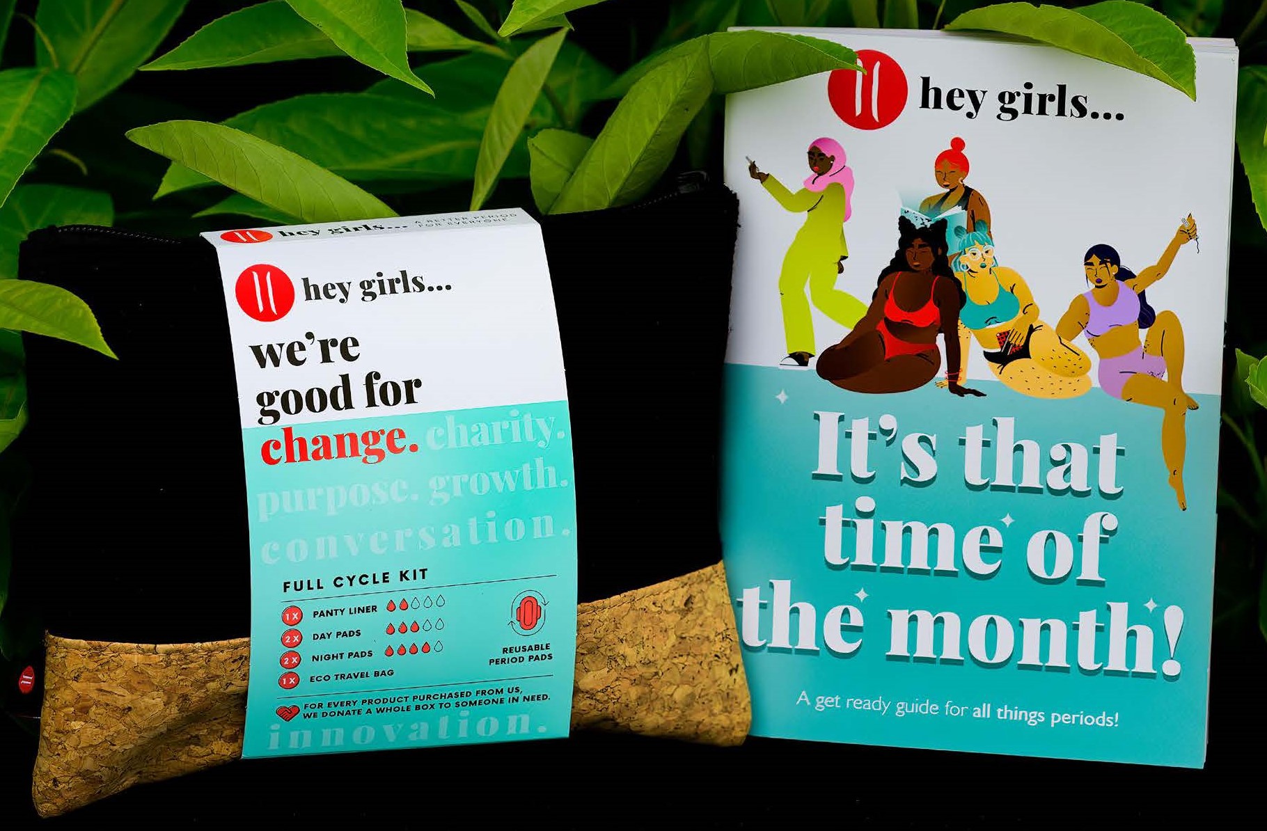 Packaging for 'hey girls' full cycle kit