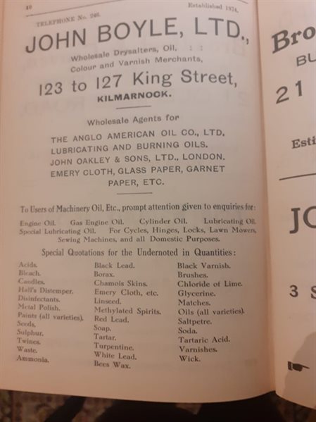 John Boyle shop advert