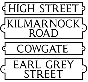 Mauchline CARS street signage graphic