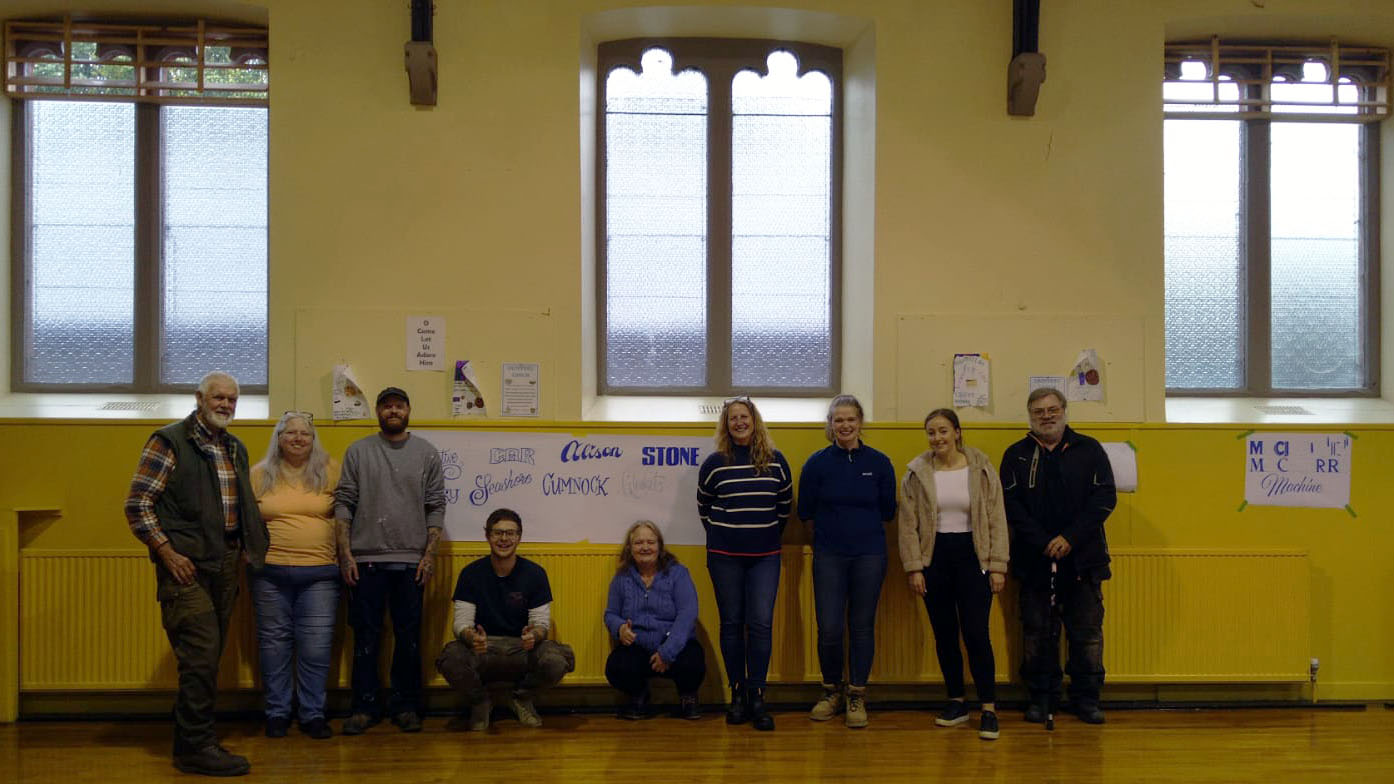 A group people at traditional sign writing training