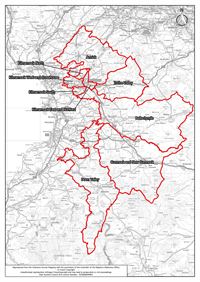 Map of East Ayrshire's ward boundaries