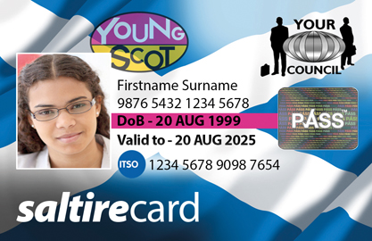 Example of a Young Scot Card